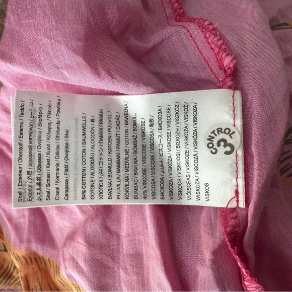 Farm Rio Beach Forest Pink Off The Shoulder Mini Dress Size Large NWT - Picture 5 of 8